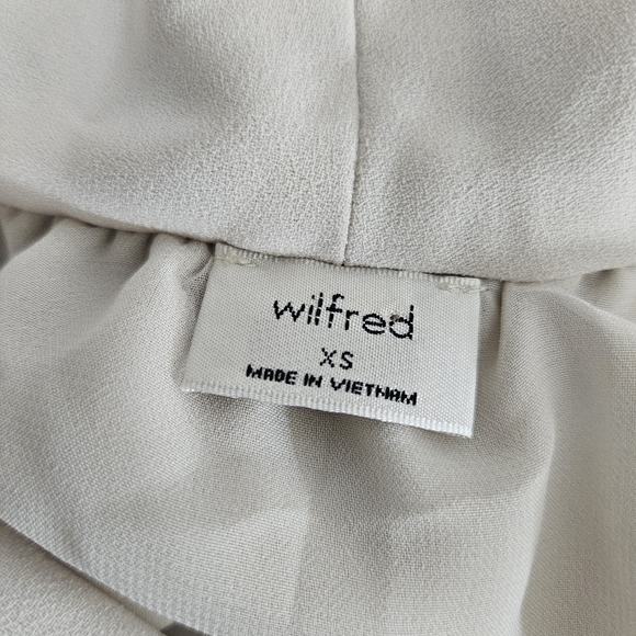 Aritzia Wilfred Mini Dress Women Sz XS Sabine Sleeveless Faux Wrap Draped Collar - Picture 12 of 15